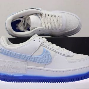 NEW!!!  Nike AF1 Shadow White/Royal Tint/Racer Blue  Women's